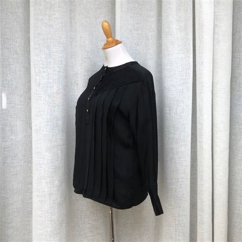 chanel black long sleeve shirt|chanel velvet blouses.